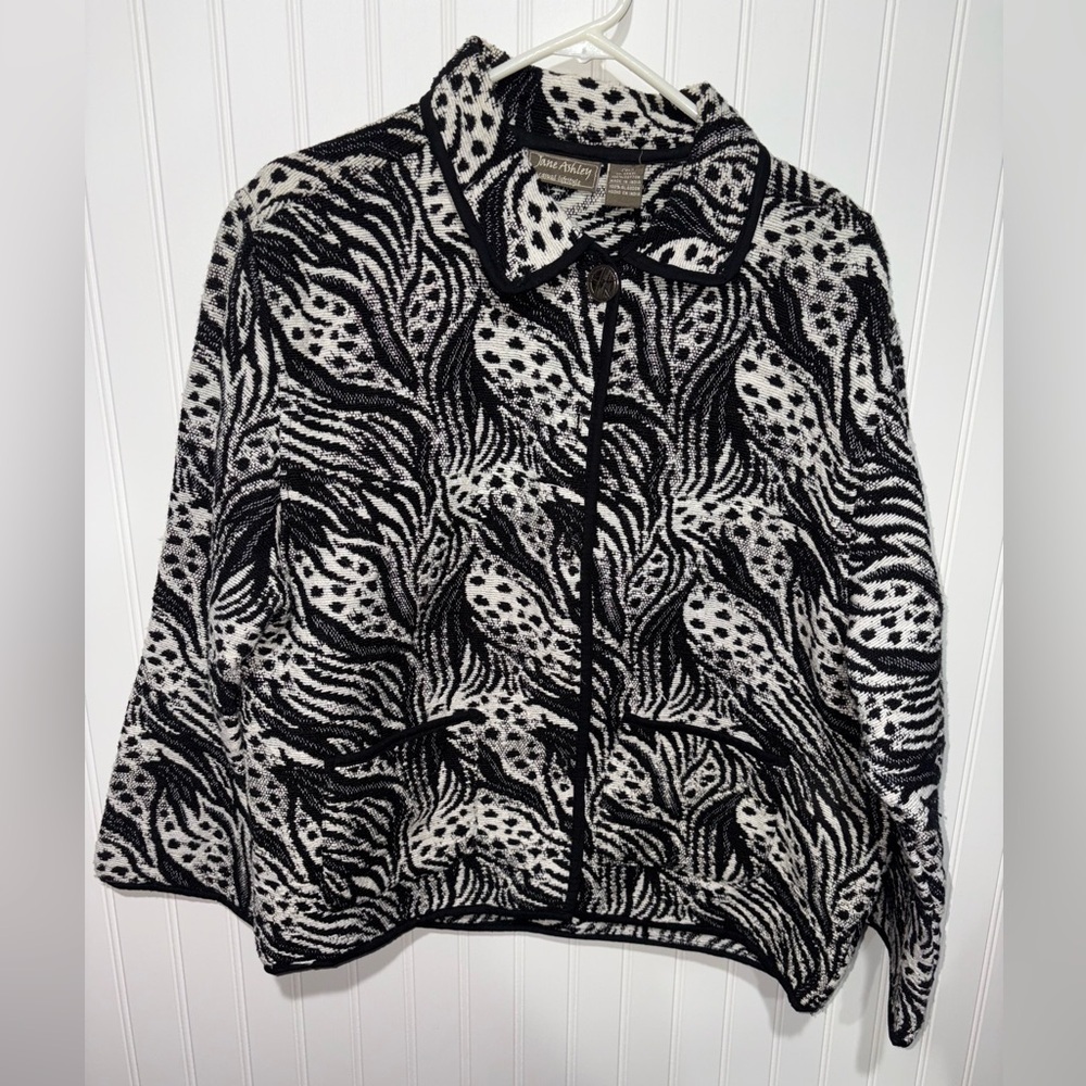 Vintage Jane Ashley Animal Print Jacket| Size XL
